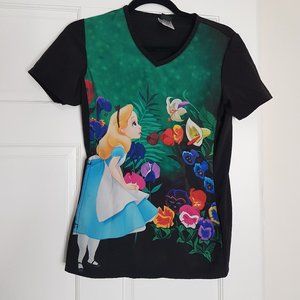 Alice In Wonderland Scrub Top